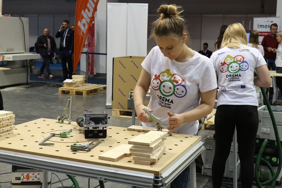 Students during the “Furniture Factory Live” 2017